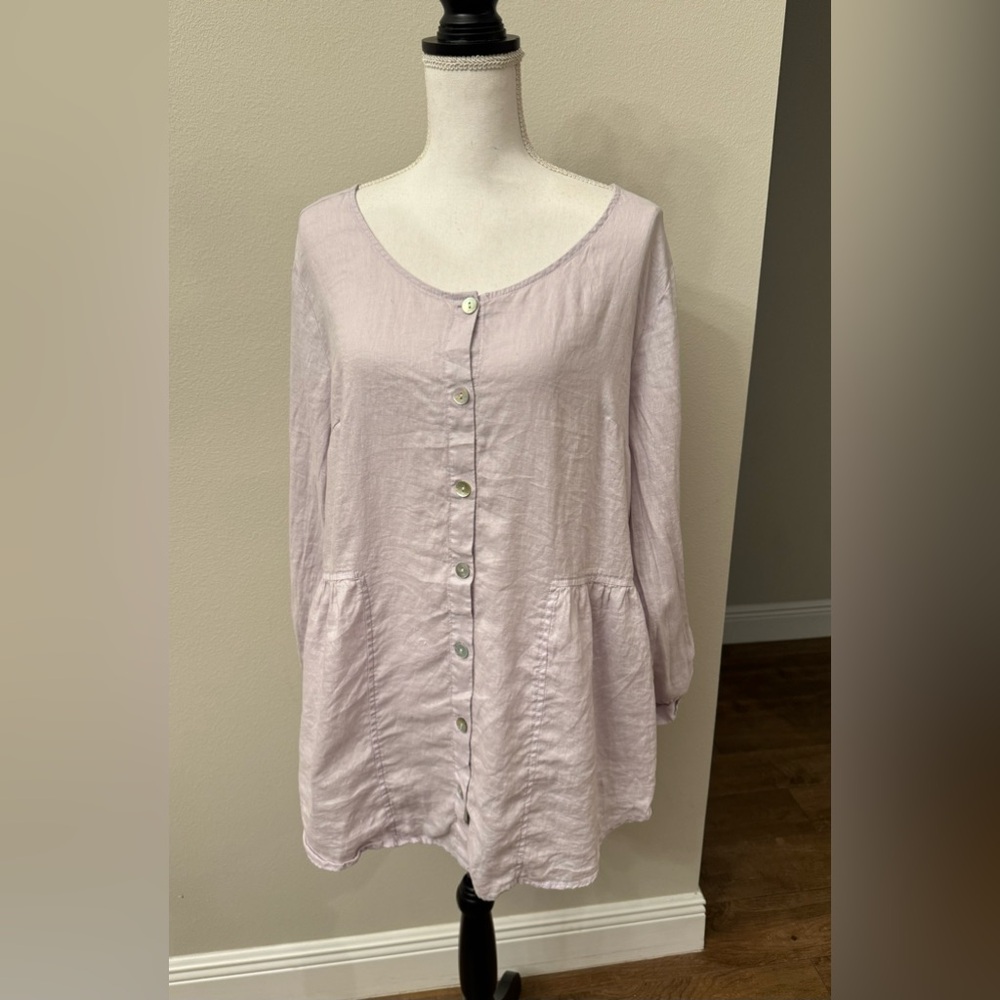 Sigrid Olsen Linen Top 💜